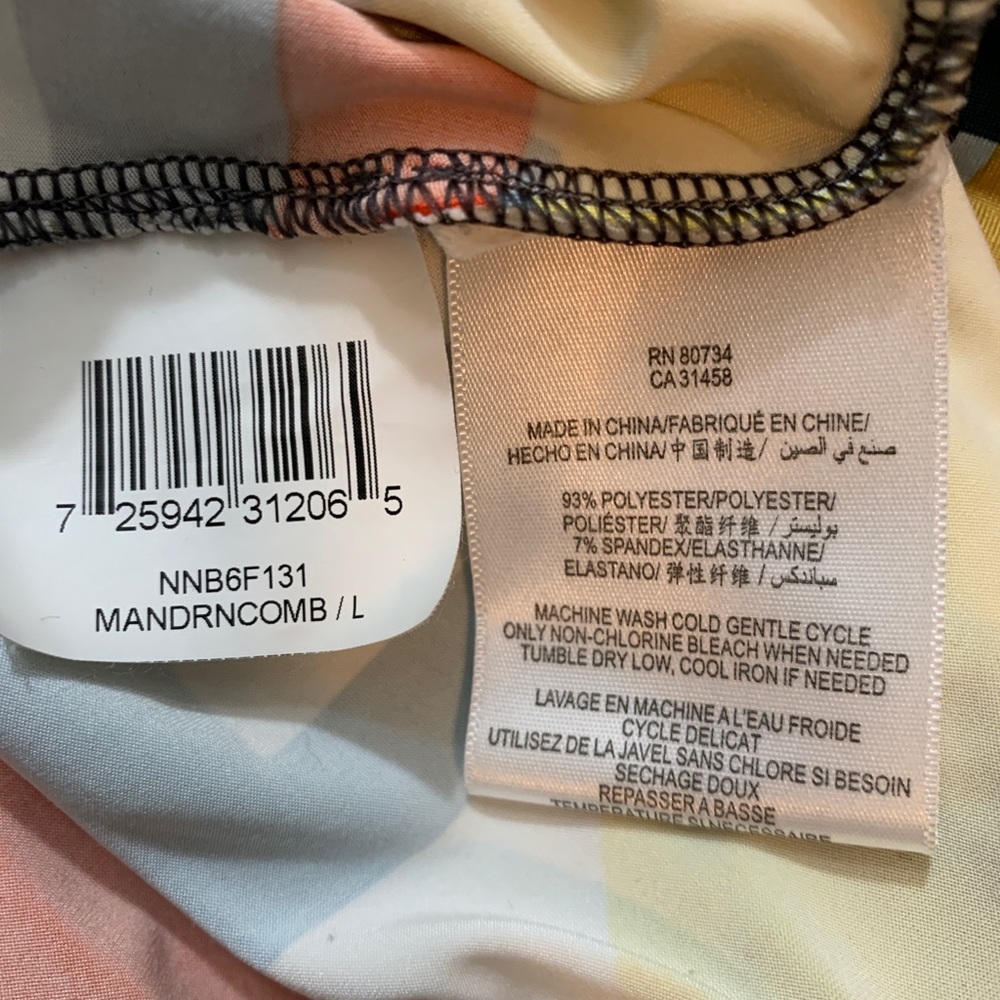 BCBG Maxazria One-shoulder multi-colored long top has great stretch, versatile - Picture 8 of 8